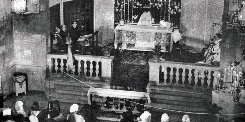 Missa de la festa de la Mercè. Memòria del Patronato Central de Nuestra Señora de la Merced para la Redención de Penas por el Trabajo de 1954. 