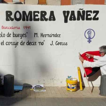 Mural de homenatge a Julia Romera Yáñez, Mazarrón, 2016. Foto Alumbra Alumbre