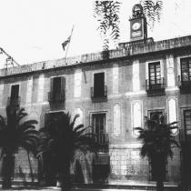 Vista de l'antigua masia usada com a presó. 1950.